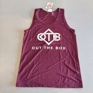 OTB Out The Box Tank Men's Small Burgundy Sleeveless Moisture Management Shirt